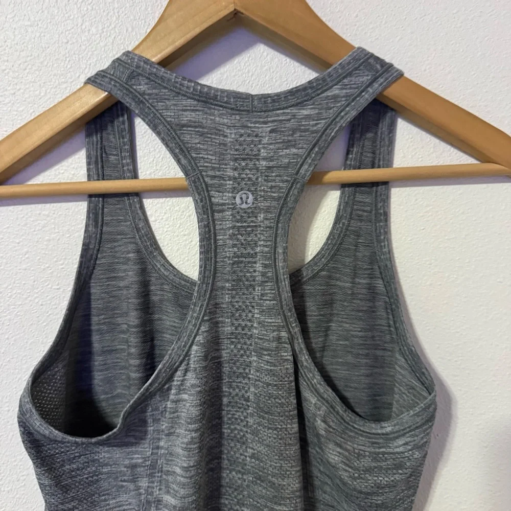 Lululemon Swiftly Tech Racerback Tank Top Spacedye Gray Workout Athleisure-8